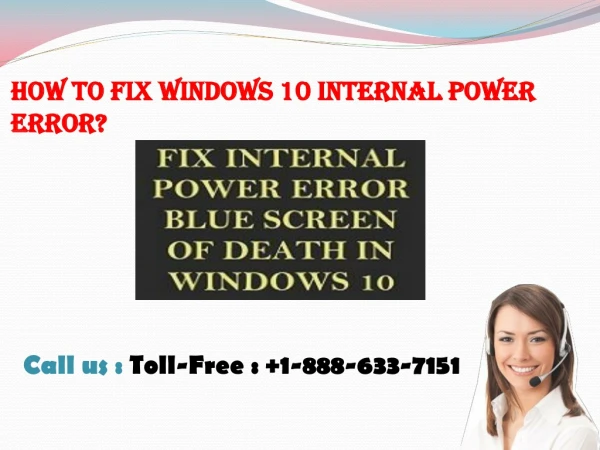 How to fix windows 10 Internal Power Error?