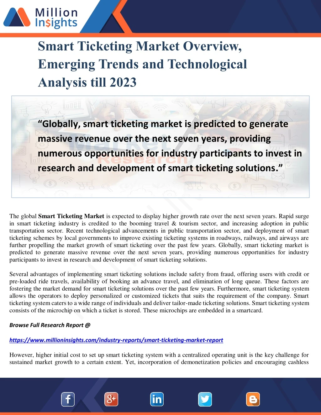 smart ticketing market overview emerging trends