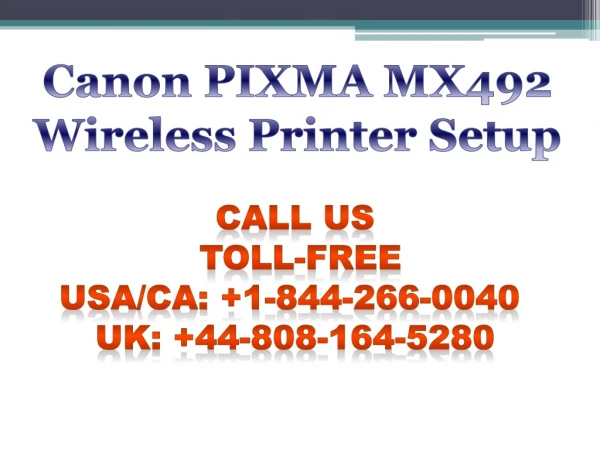 Connect Canon mx492 Printer to WiFi