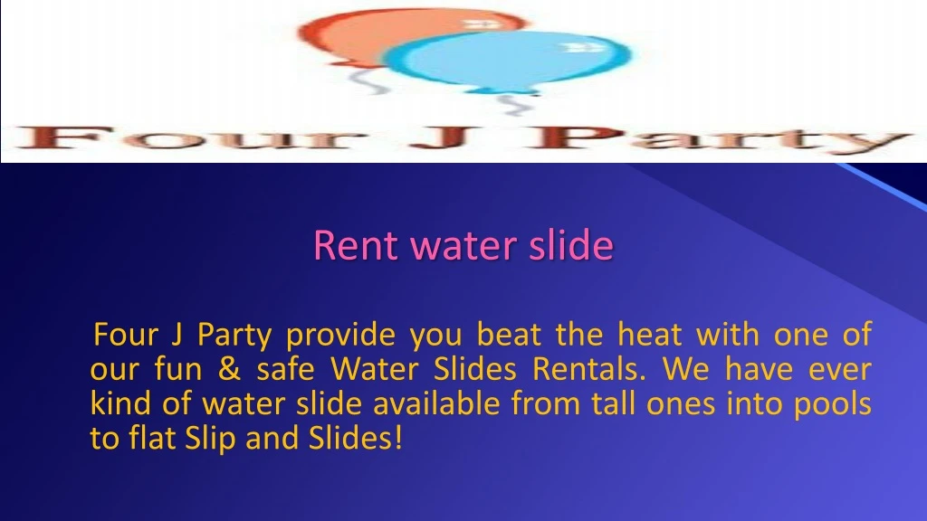 rent water slide