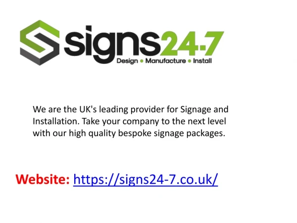 Sign Manufacturers Northwich