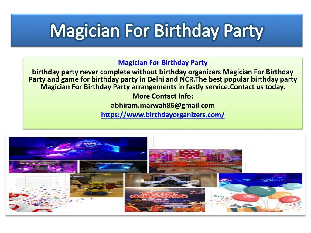 magician for birthday party