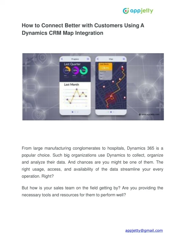 How to Connect Better with Customers Using A Dynamics CRM Map Integration