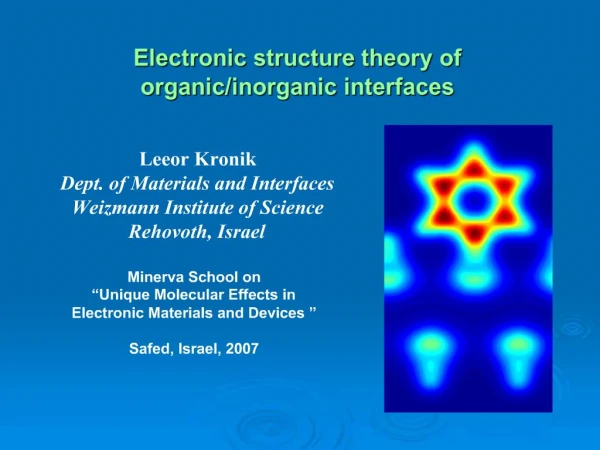 Electronic structure theory of organic