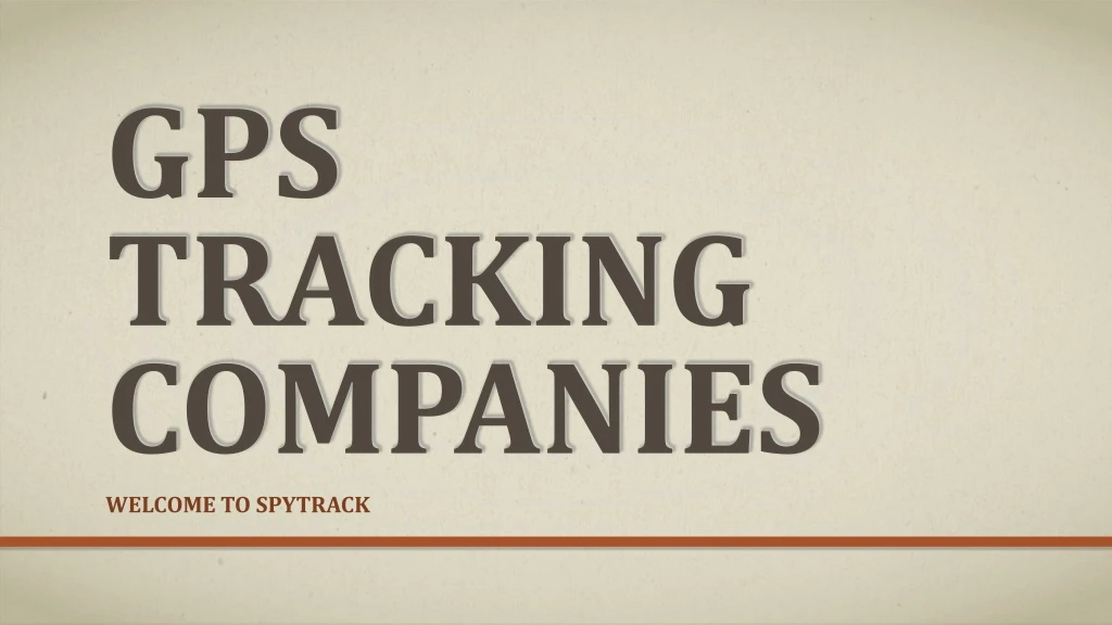 gps tracking companies