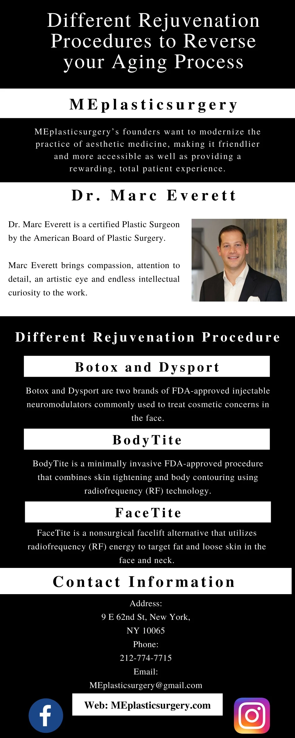 different rejuvenation procedures to reverse your