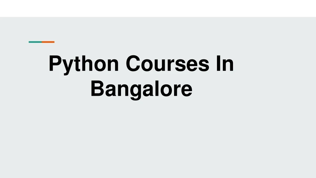 python courses in bangalore
