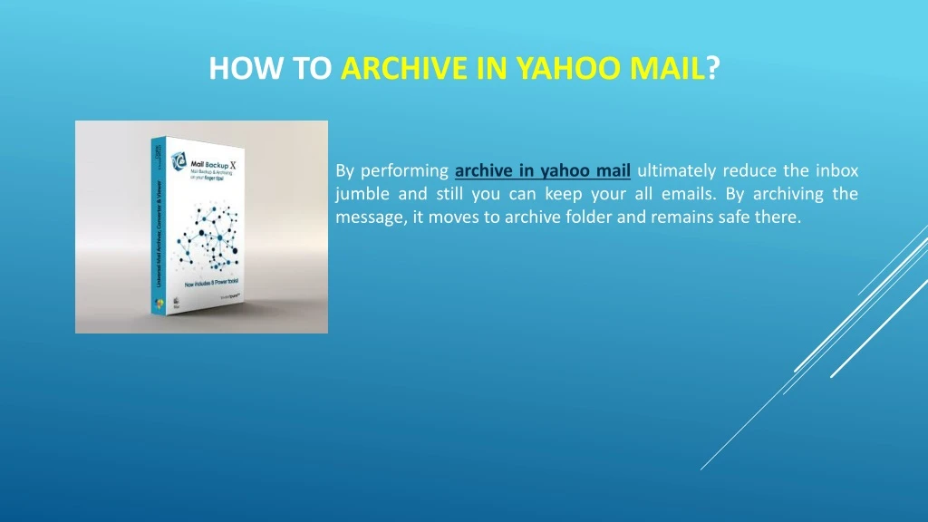 how to archive in yahoo mail