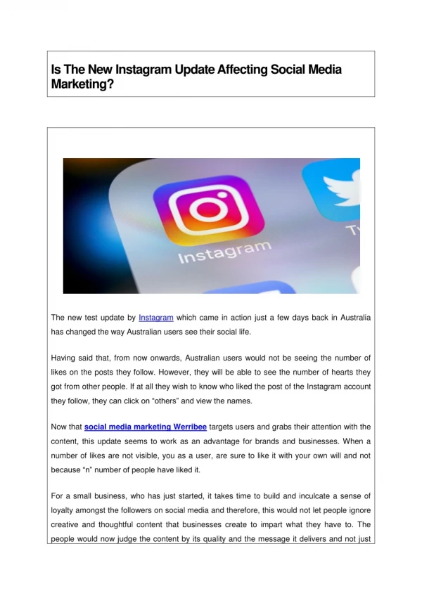 How Is The New Instagram Update Affecting Social Media Marketing?
