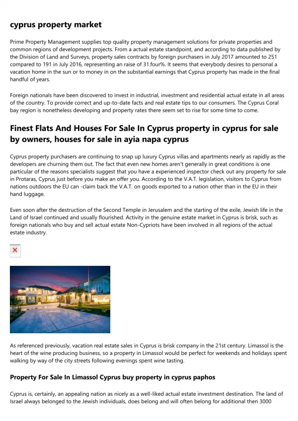 The Advanced Guide to property limassol cyprus