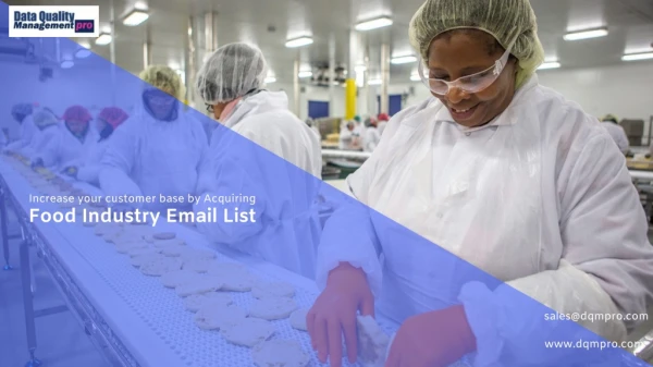 Increase your customer base and targeted leads with food industry email list