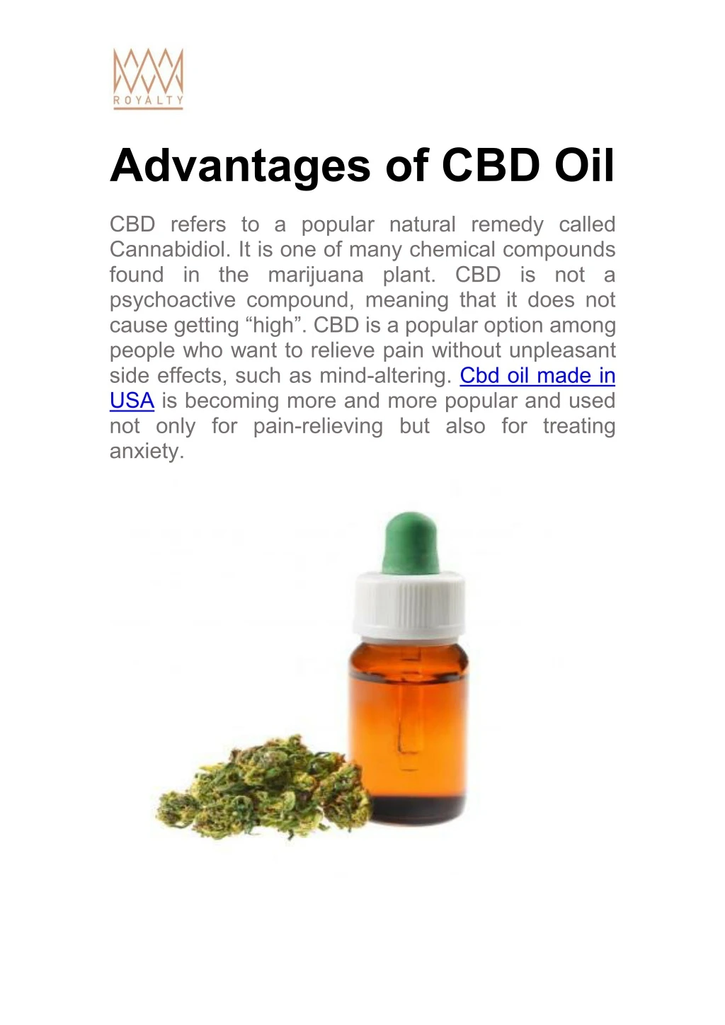 advantages of cbd oil