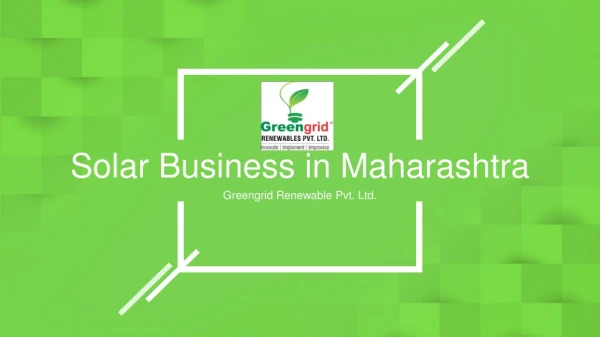Solar Business in Maharashtra