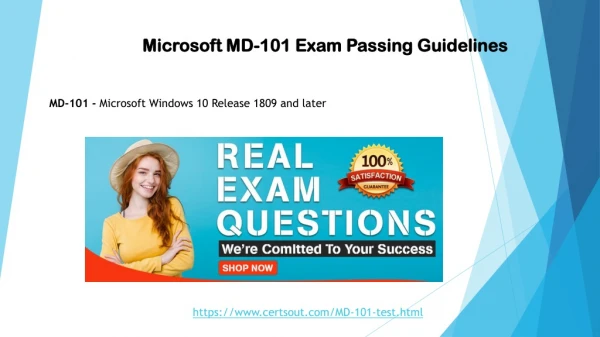 Certsout Microsoft MD-101 Questions Asnwers