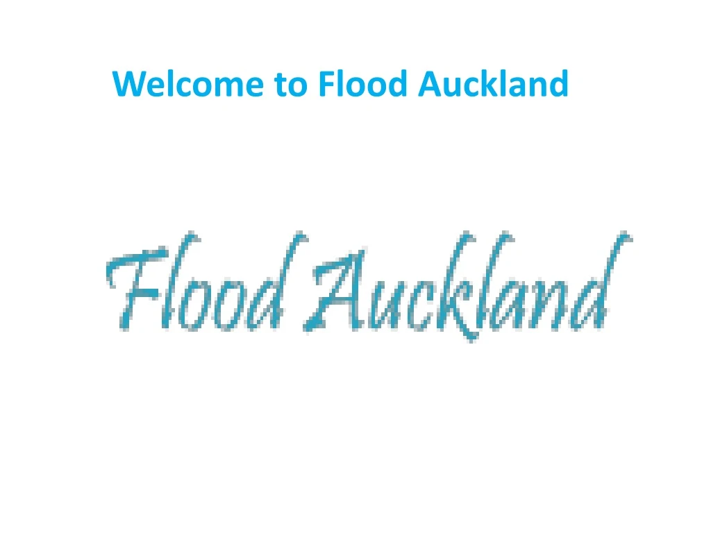 welcome to flood auckland