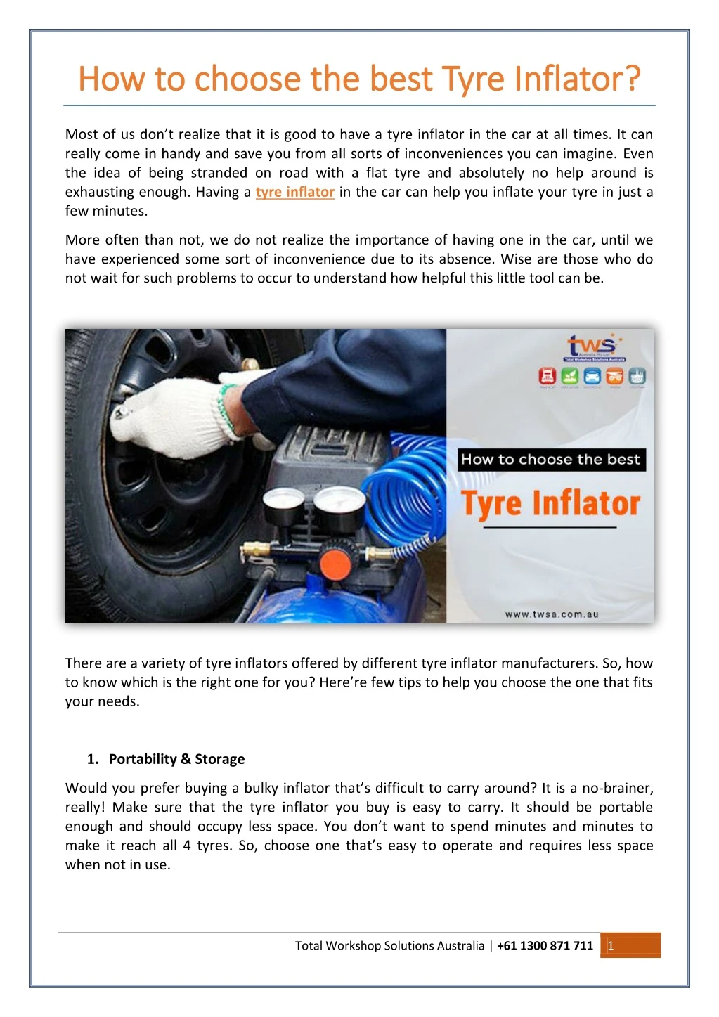how to choose the best tyre inflator
