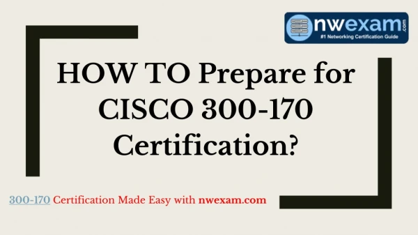 Cisco DCVAI 300 170 Exam Guide with Sample Question