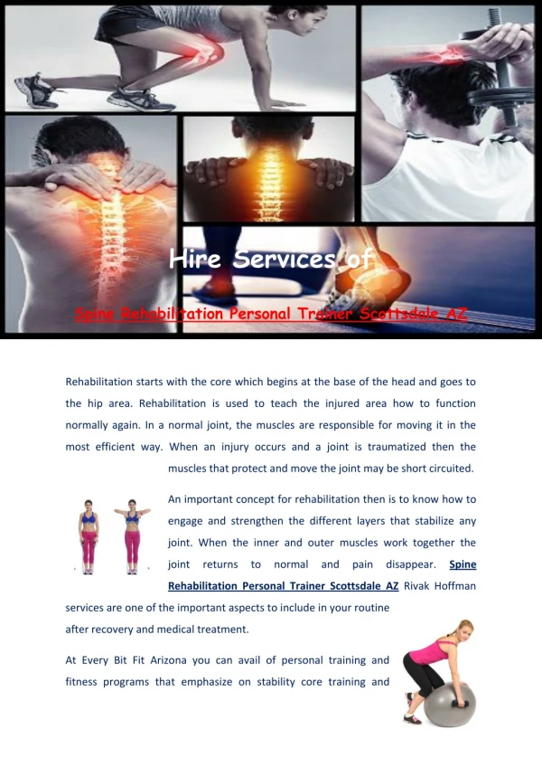 Spine Rehab Therapist Scottsdale - Everybitfitaz