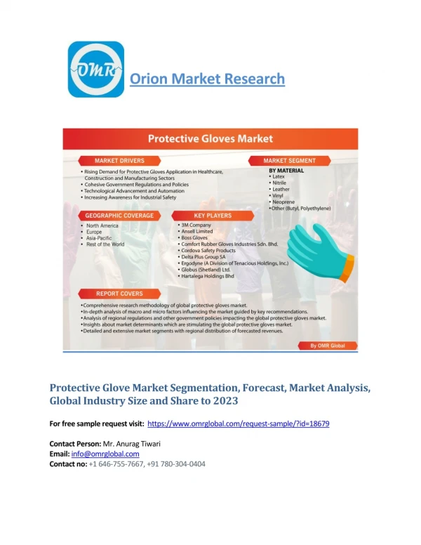 Protective Glove Market Segmentation, Forecast, Market Analysis, Industry Size & Share to 2023