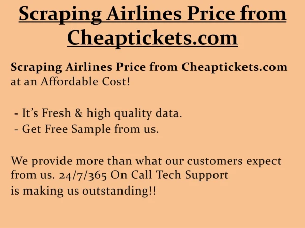 scraping airlines price from cheaptickets com