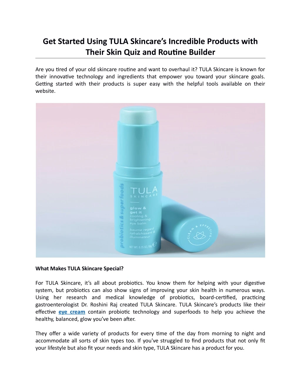 get started using tula skincare s incredible