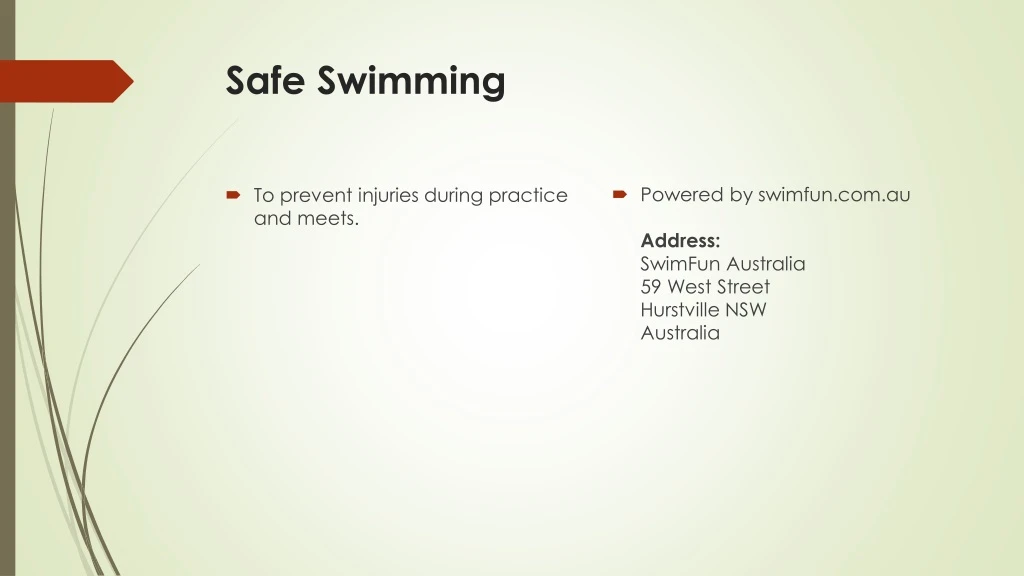 safe swimming