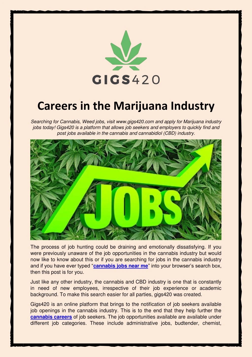 careers in the marijuana industry searching
