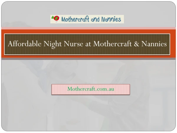 Affordable Night Nurse at Mothercraft & Nannies