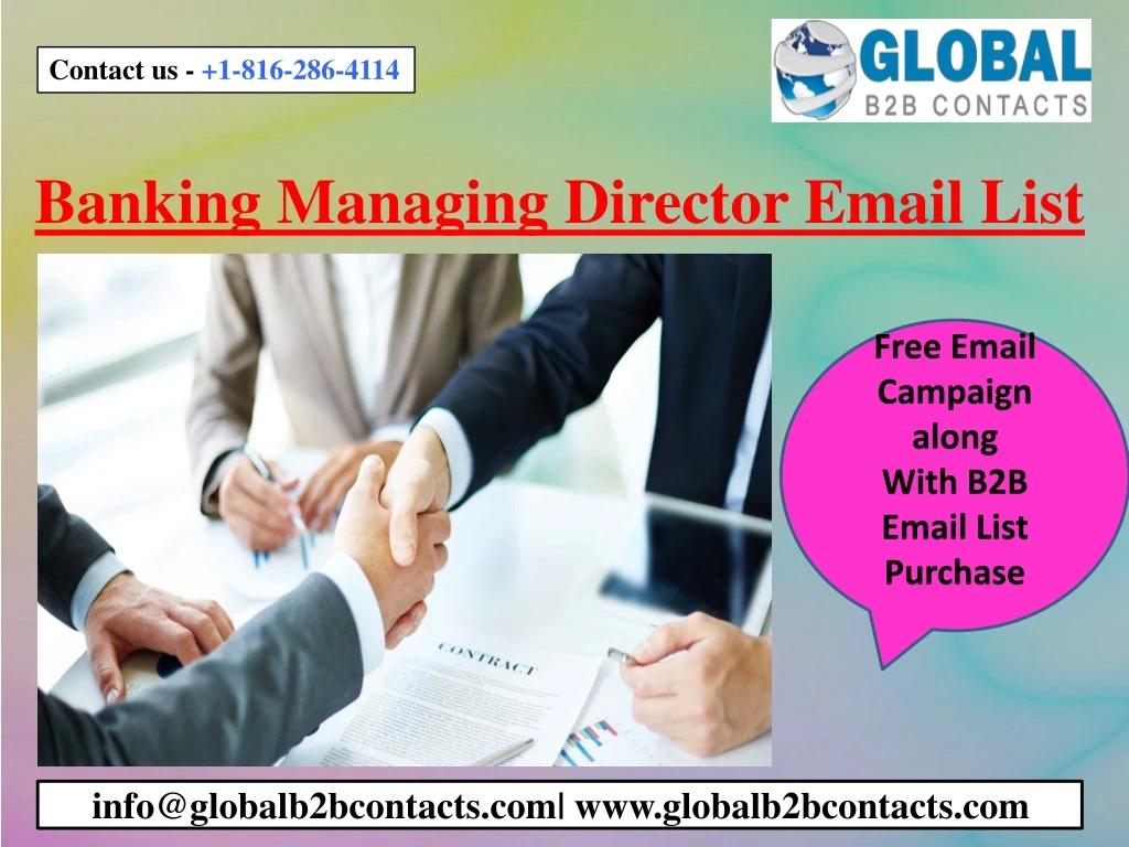 banking managing director email list