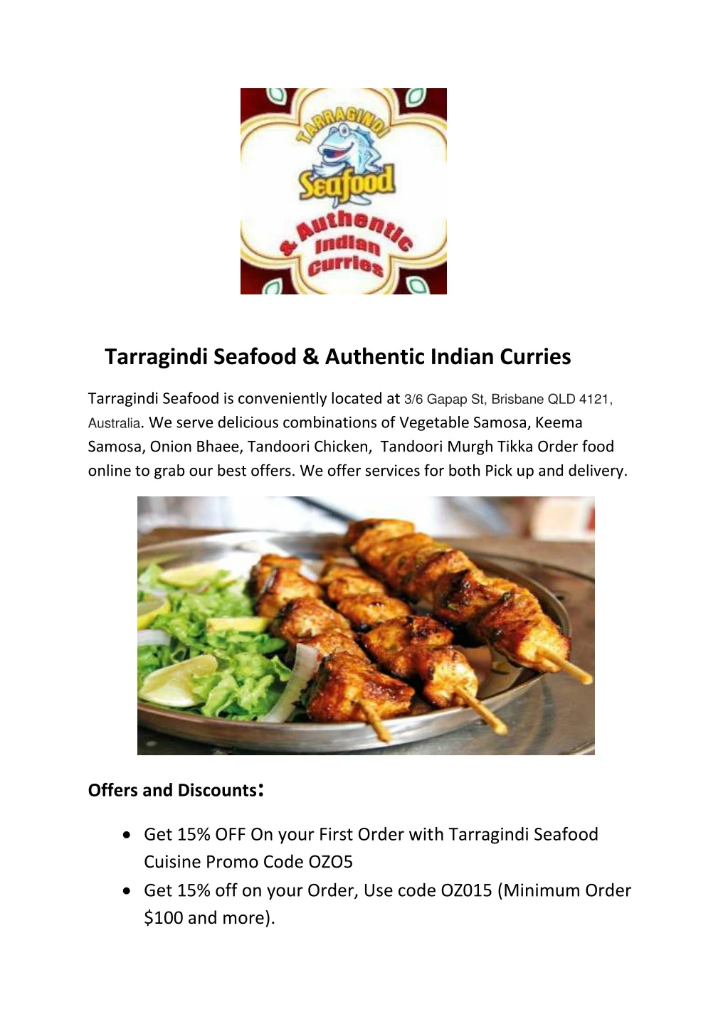tarragindi seafood authentic indian curries