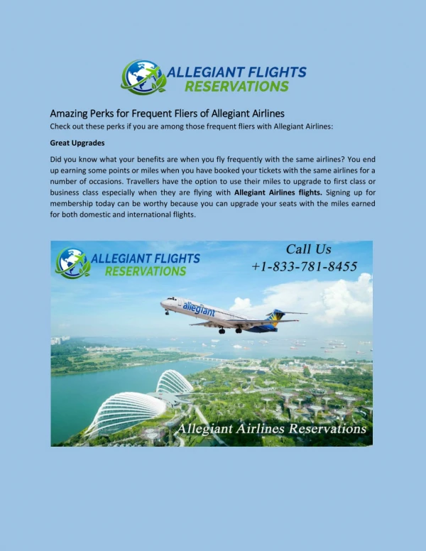 Fly with Allegiant Airlines flights
