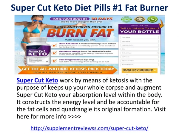 Super Cut Keto Diet Pills Natural and Effective Fat Burner
