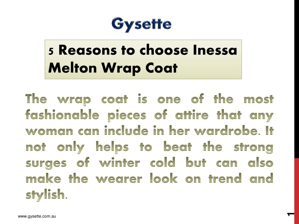 5 reasons to choose inessa melton wrap coat