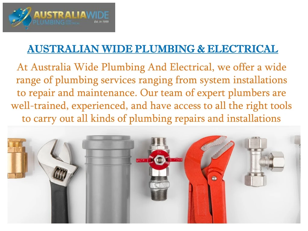 australian wide plumbing electrical