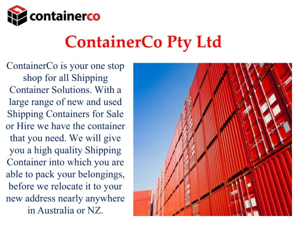 Shipping Container Hire Sydney | ContainerCo
