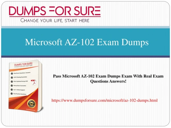 Microsoft AZ-102 dumps pdf 100% pass guarantee on Microsoft exam