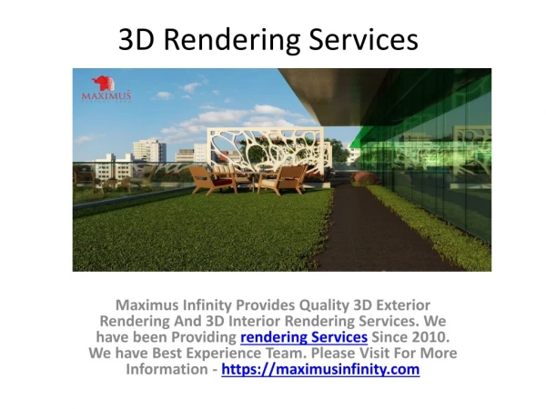 Quality 3D Rendering Services For Real Estate