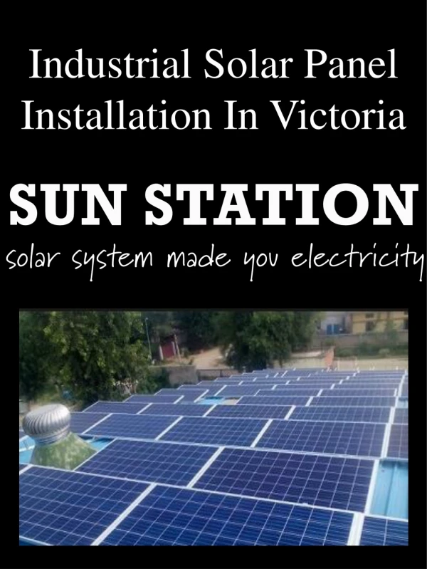 Industrial Solar Panel Installation In Victoria