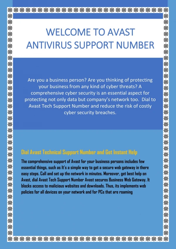 Avast Antivirus Helpline Number For Any Issue