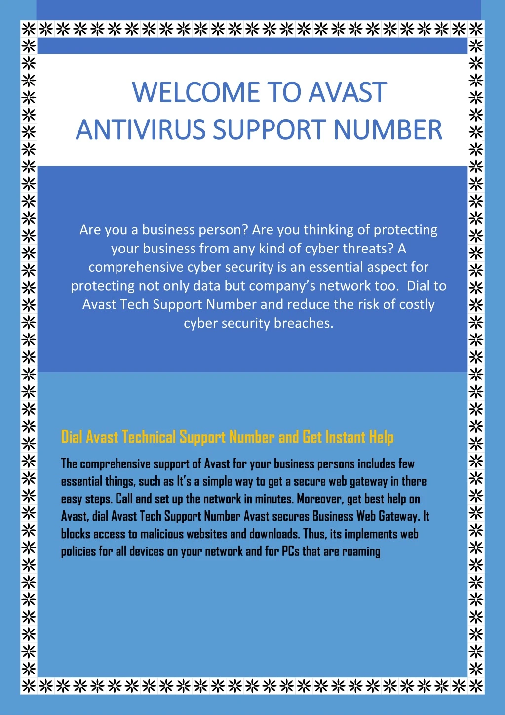 welcome to welcome to avast antivirus support