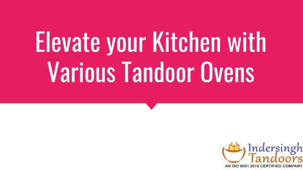 Elevate your Kitchen with Various Tandoor Ovens