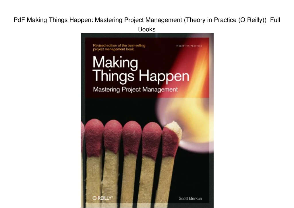 pdf making things happen mastering project