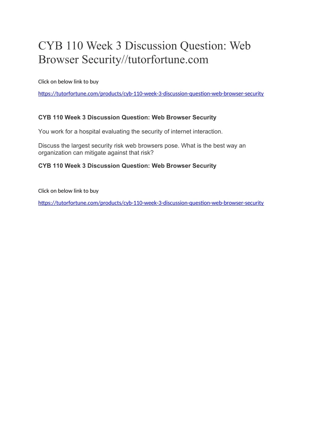 cyb 110 week 3 discussion question web browser