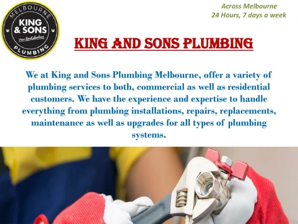 Plumber Fawkner | King and Sons Plumbing