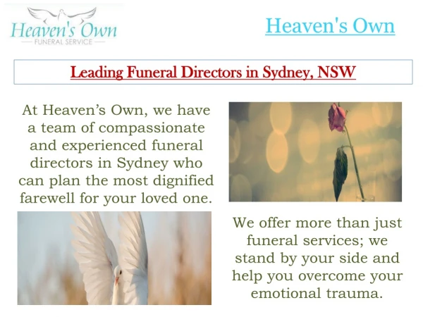 Funeral Services Gosford | Heaven's Own