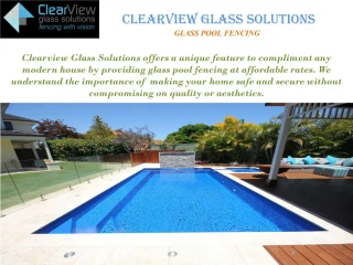 Glass Pool Fencing | ClearView Glass Solutions - slide 1