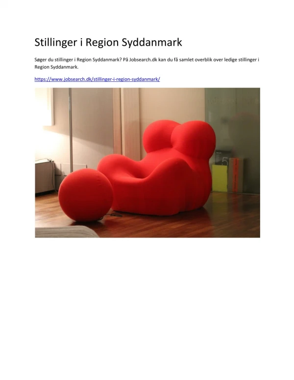stillinger i region syddanmark