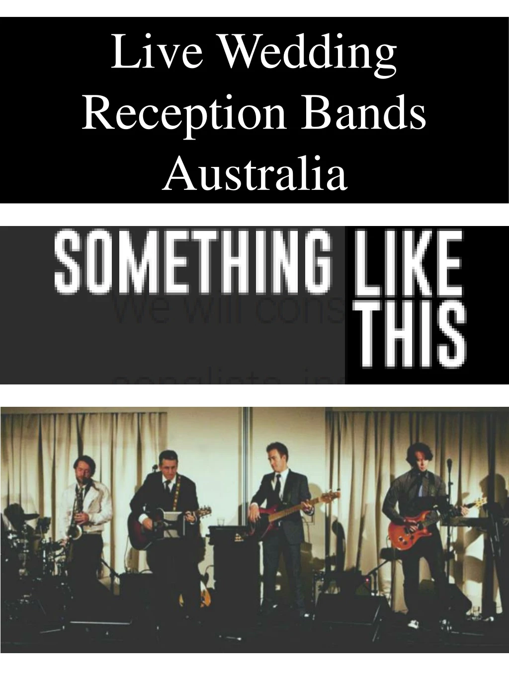 live wedding reception bands australia