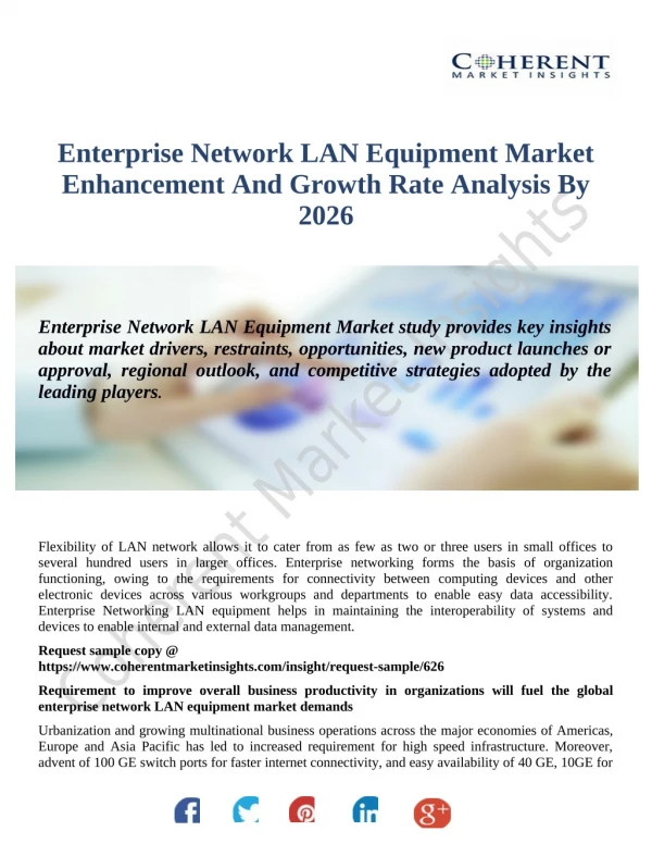 Enterprise Network LAN equipment Market Covers Drivers And Growth Trends During 2018 To 2026