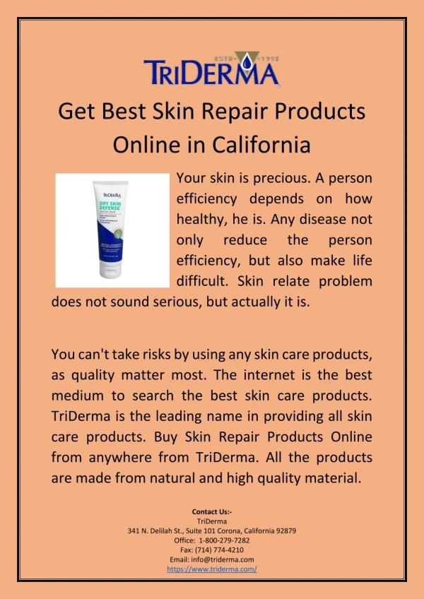 Get Best Skin Repair Products Online in California